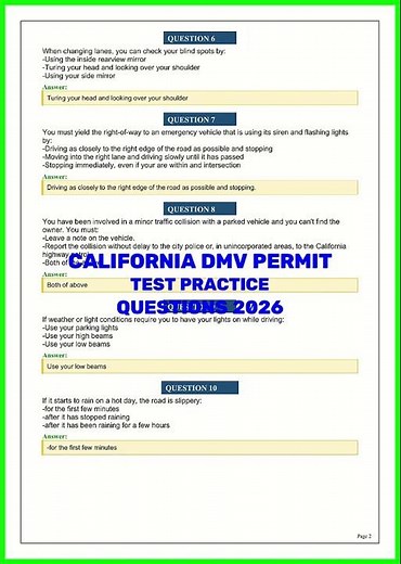 CALIFORNIA DMV PERMIT TEST PRACTICE QUESTIONS 2026 video