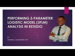 HOW TO PERFORM 3-PARAMETER LOGISTIC MODEL ANALYSIS IN RSTUDIO