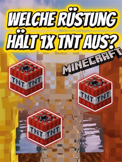 Minecraft Rüstungsüberleben: 3 TNT-Explosionen testen!