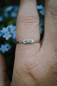 Forget Me Not Flower Ring, Sterling Silver Flower Ring, Sentimental Gifts for Her, Dainty Flower Ring, Miscarriage Ring, Simple Wedding Ring - Etsy