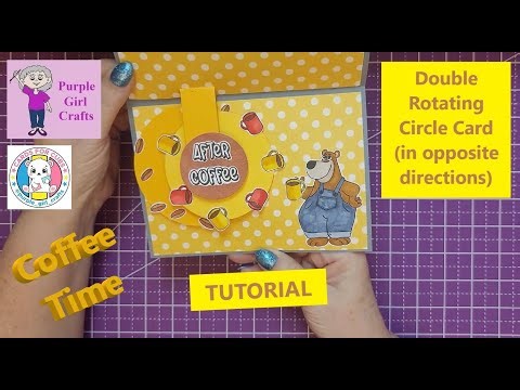 Double Rotating Circle Card Tutorial (rotating in opposite direction) - Must see!