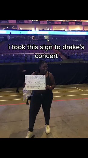 Hilarious Sign Catches Drake's Attention at Concert