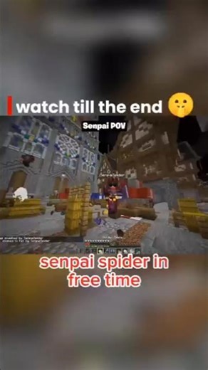 Senpai Spider in his free time 💀🤫#shorts #senpaispider #gaming #minecraft #himland #smartypie