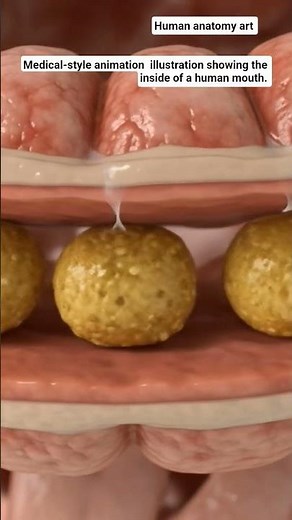 medical-style animation illustration showing the inside of a human mouth|human anatomy art