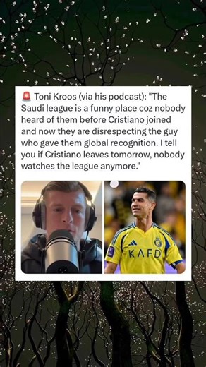 Toni Kroos Slams Saudi League: “They Disrespect Cristiano After He Put Them on the Map”
