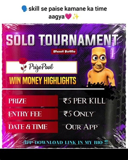 Solo Tournament free fire, Free fire tournament application, #freefire #freefireplayer #ffcommunity