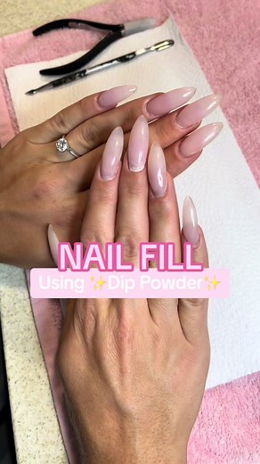 Nail Fill Using Dip Powder Tutorial