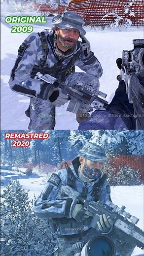 MW2 Captain Price Snow Mission 2009 vs 2020 Remastred which one is better