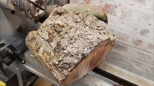 Woodturning - Hobbly Bobbly Log with Stunning Inlay Powders