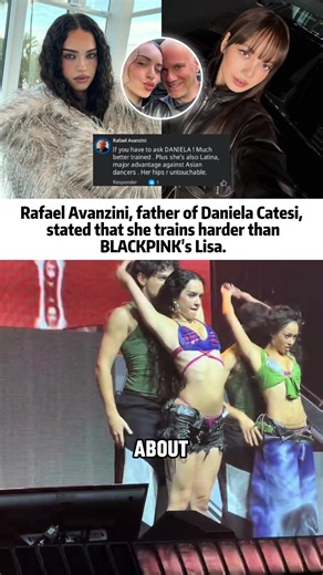 Rafael Avanzini, father of Daniela Catesi, stated that she trains harder than BLACKPINK's Lisa.#fyp #news #tiktok #usa