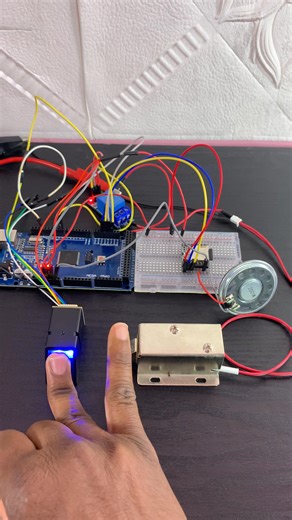 DIY Door Lock control with Arduino using Fingerprint Scanner and DFPlayer Mini Arduino #TMEeducation #uploadideaswithitamar #electronics #engineering #diy #electronicsengineering #Electronics #Voltage #ledlights | Upload Ideas with Itamar