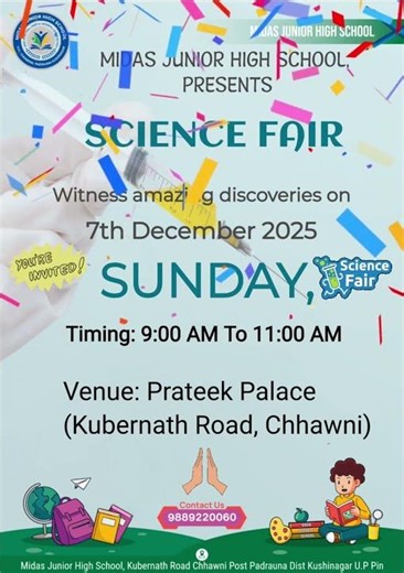 “Science Exhibition 2025 – Grand Invitation | Midas Junior High School"