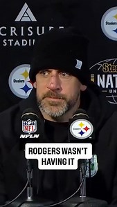 Steelers QB Aaron Rodgers wasn’t having this reporter’s question about the team’s coaching staff. | TSN