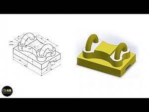 Support block in SolidWorks | SolidWorks Tutorial | Part Design | Part No.#84