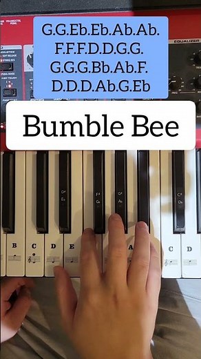 Bumble Bee (Easy Piano Tutorial)