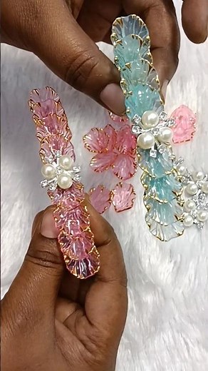 Hair clips making using shell beads, How to make Hair clips, hair clips making kit