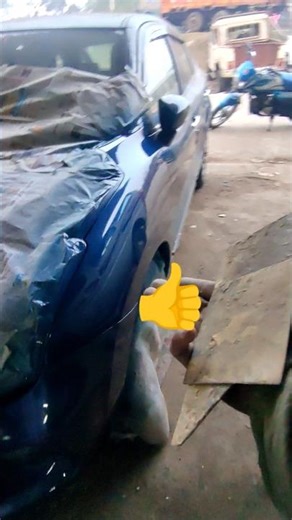 Bolero Hood Putty Applying & Painting Process | Workshop Video#painting #shorts #viral #car