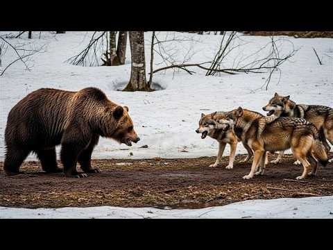 When Wolves Hunt… Even Bears Back Off 😱