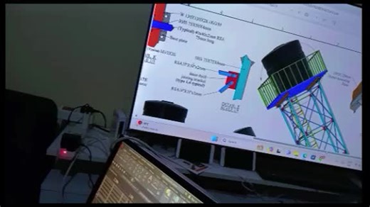 Designing water tower on Autodesk Inventor. 6m tall 10,000 litres capacity tank #engineering #tiktokkenya🇰🇪 #CAD #watertower #viral #fyp