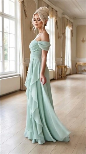This Mint Green Dress is SO Elegant 💚✨ Summer Wedding Look #mintgreen #elegantlook #maxidress