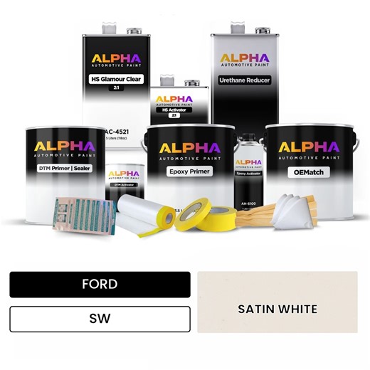 FORD SATIN WHITE SW | OEMatch Automotive Vehicle Panit Kit