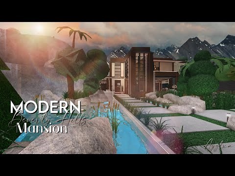 Bloxburg | Modern Beverly Hills Mansion | 150k | Speedbuild