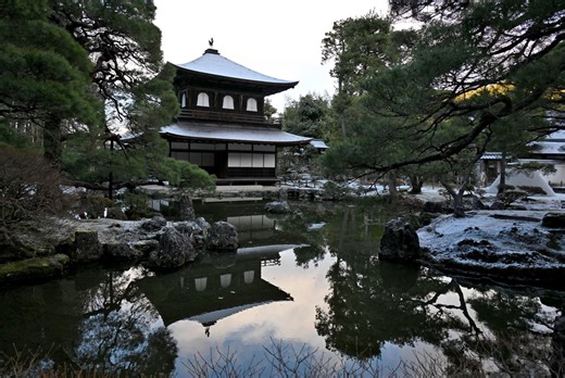 京都市内でも積雪、世界遺産・銀閣寺が雪化粧｜京都新聞デジタル　京都・滋賀のニュースサイト