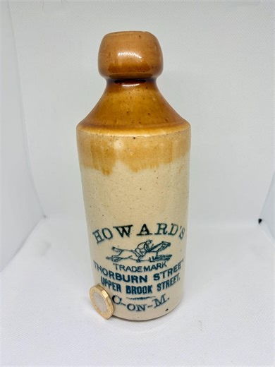 Vintage Antique Beer Bottle | Stoneware Bottles | Racing Horse Trademark | Manchester, UK - Etsy