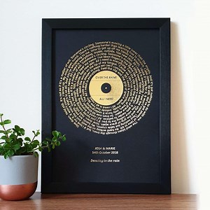 A4 Custom Foil Metallic Song Lyrics Art, Favourite Song Personalised Metallic Foil Lyric Print, Record Print - Etsy Australia