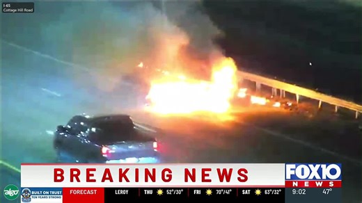 Motorcyclist taken to hospital after fiery crash on I-65, MPD investigating