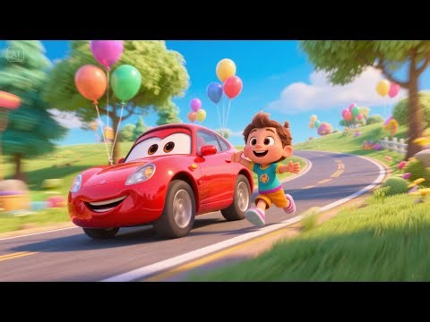 Count the Cars on the Busy Road | Traffic Counting Song for Kids | Learn with Vehicles Rhyme
