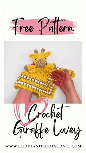 Free crochet giraffe lovey pattern, Free Amigurumi giraffe lovey pattern, #shorts