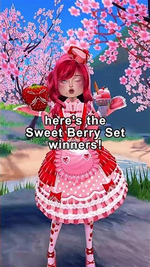 Sweet Berry Set WINNERS! 🍓 #dresstoimpress #dti #dtiroblox #dresstoimpressroblox #shorts
