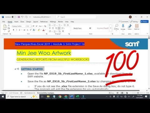 New Perspectives Excel 2019 | Module 5: SAM Project 1b #MinJeeWooArtwork