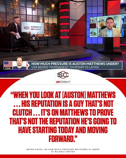 How much pressure is Auston Matthews under at Milano Cortina? Bryan Hayes joins Jay to discuss. | Jay On SC