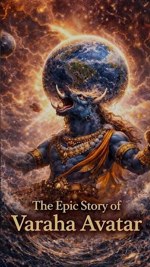 The Epic Story of Varaha Avatar | The God Who Lifted the Earth 🌍 #hindumythology #sanatandharma