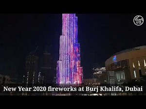 Burj Khalifa fireworks light up the sky, welcome 2020