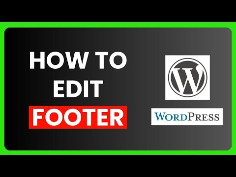 How to Edit WordPress Footer