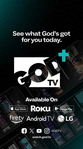 GOD TV Today-bringing light into darkness. Our weekly, GOD TV original show delivers culture-shaping conversations, faith-stirring testimonies, powerful prayer times, and transformative teaching, all from the home of trusted Christian content. Join Fergus and the GOD TV family as we connect with the Body of Christ worldwide, and get equipped to live bold, Jesus-centred faith in real life. Streaming weekly with special guests and moments you’ll want to share. Watch GOD TV Today | GOD TV