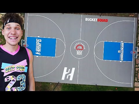I BUILT A Full Basketball COURT In My Backyard!