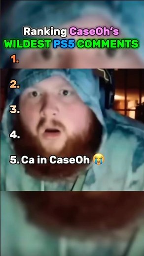 Ranking CaseOh’s WILDEST PS5 COMMENTS 😳🎮🔥 #shorts #caseoh #ps5 #funny
