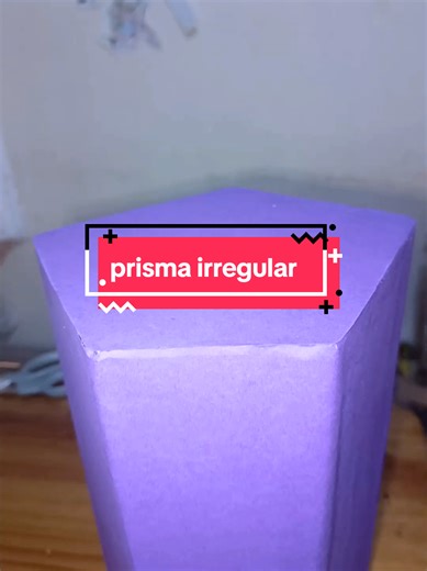 cómo hacer un prisma irregular (súper fácil) ♦️📐 #prisma #figurageometrica #3d #prismairregular #guerydrawing