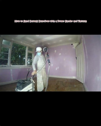 How to Sand Drywall Dust Free with a Power Sander and Vacuum #diy #drywall