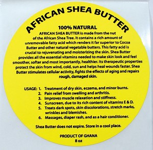 7 oz. Shea Butter Labels: Set Of 12