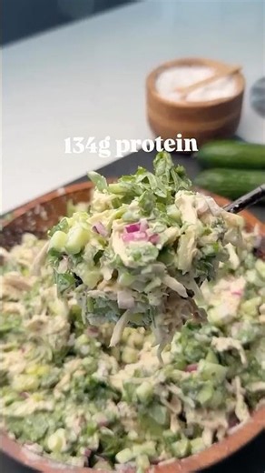 EASY high protein chicken salad that just works.