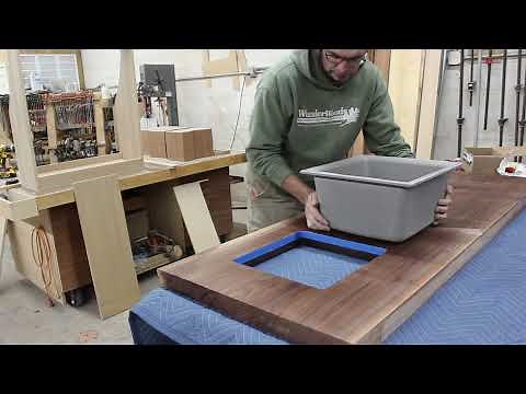 Building and installing two live edge walnut countertops HD 1080p