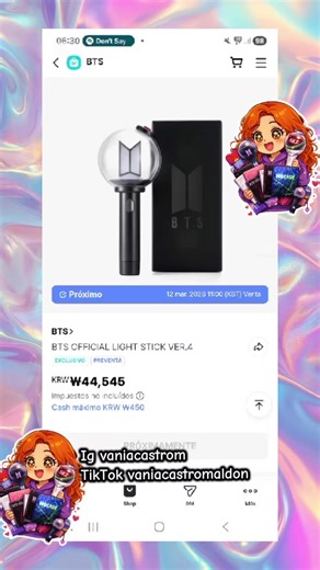 🚨 La Army Bomb vuelve a estar disponible 💣💜 📅 12 de marzo – 11:00 (Corea) 🇨🇱 En Chile: 11 de marzo – 23:00 hrs Vayan preparando la app de Weverse 👀 ¡Mucha suerte a todas! 🍀 #ArmyBomb #BTS #WeverseShop #ArmyChile