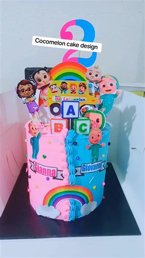 cocomelon cake design #creatorsearchinsights#birthdaycake #cakedecorating #foodtutorial#trendingcakes