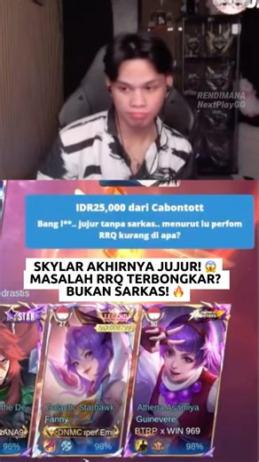 NO SARKAS! SKYLAR SPIL KEKURANGAN RRQ: "XP LANE KURANG MAKE A MOMENT!" 💀