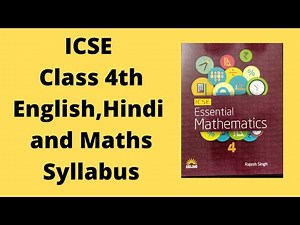 ICSE Class 4th Hindi, English,Maths syllabus#Icseboard#class4#hindi#maths#english#completesyllabus